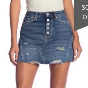 We the Free Denim A-Line Skirt